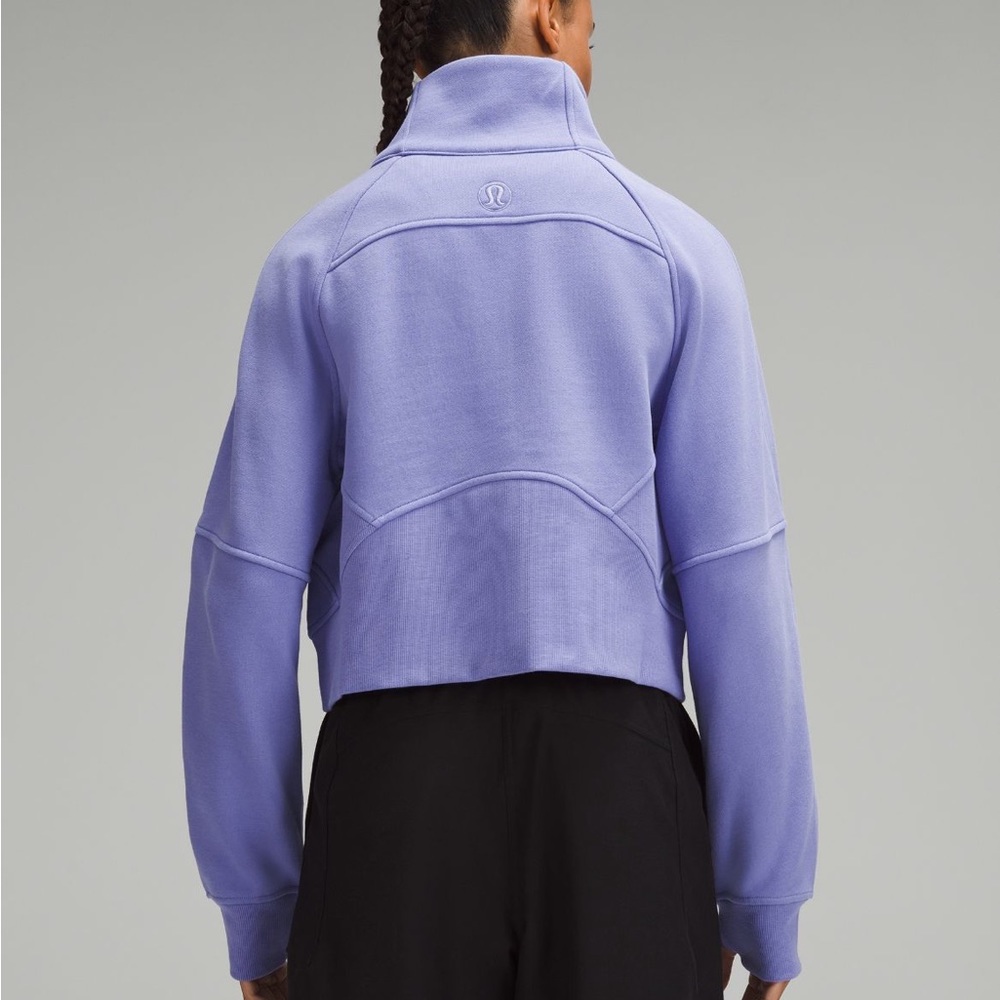 Scuba Oversized Funnel-Neck Half Zip in Dark Lavender Size M/L - Picture 2 of 8